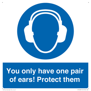 Mandatory: You only have one pair of ears! Protect them